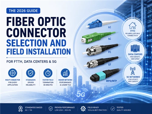 Selecció de connectors de fibra òptica i instal·lació de camp: la guia 2026 per a FTTH, centres d...